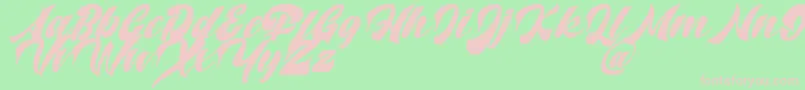 Potter Alaska Italic   DAFONT Font – Pink Fonts on Green Background