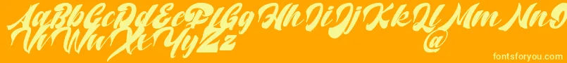 More about Potter Alaska Italic DAFONT Font Potter Alaska Italic DAFONT Font – Yellow Fonts on Orange Background