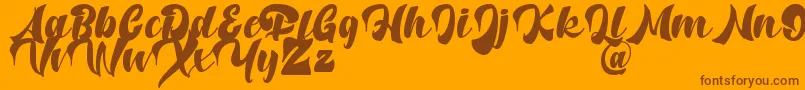 Potter Alaska   DAFONT Font – Brown Fonts on Orange Background