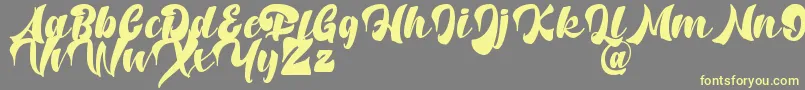 Potter Alaska   DAFONT Font – Yellow Fonts on Gray Background