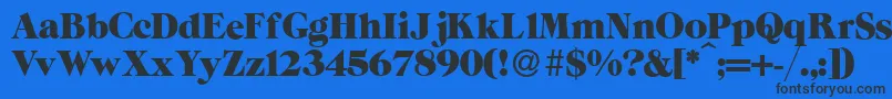 ZeppRegular Font – Black Fonts on Blue Background