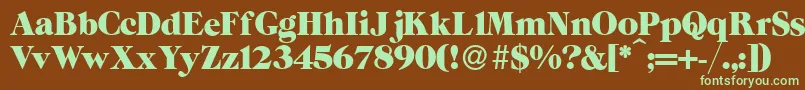 ZeppRegular Font – Green Fonts on Brown Background