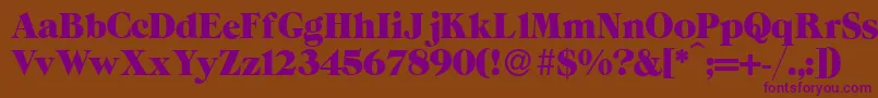 ZeppRegular Font – Purple Fonts on Brown Background