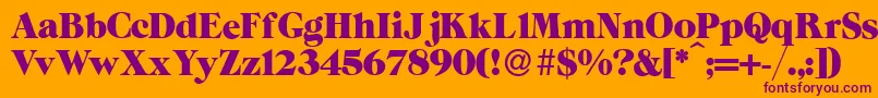 ZeppRegular Font – Purple Fonts on Orange Background