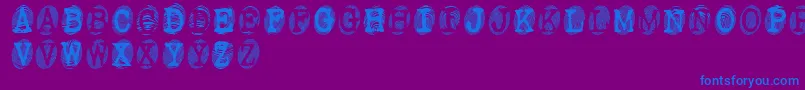 POWDRF   Font – Blue Fonts on Purple Background