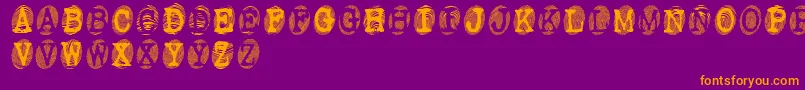 POWDRF   Font – Orange Fonts on Purple Background