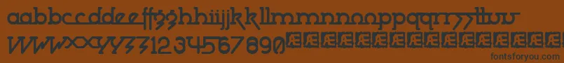 powdwrk5 Font – Black Fonts on Brown Background