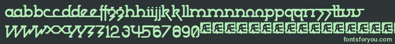 powdwrk5 Font – Green Fonts on Black Background