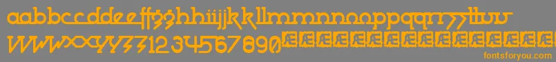 powdwrk5 Font – Orange Fonts on Gray Background