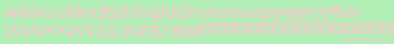 Fonte powdwrk5 – fontes rosa em um fundo verde