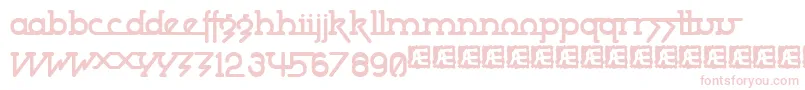 powdwrk5-Schriftart – Rosa Schriften auf weißem Hintergrund