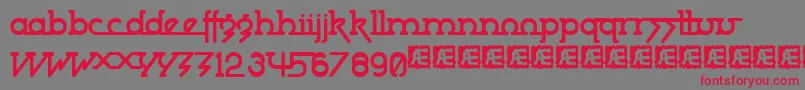 powdwrk5 Font – Red Fonts on Gray Background