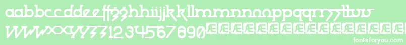 powdwrk5 Font – White Fonts on Green Background