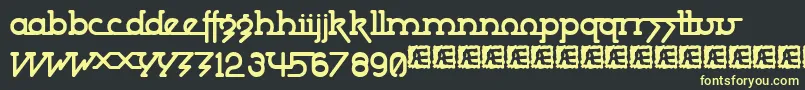 powdwrk5 Font – Yellow Fonts on Black Background