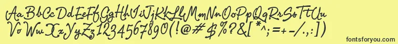 More about PR8 Charade Font PR8 Charade Font – Black Fonts on Yellow Background