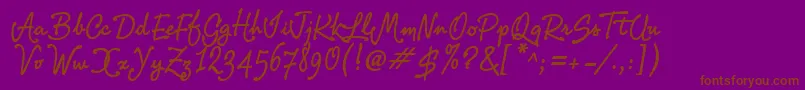 More about PR8 Charade Font PR8 Charade Font – Brown Fonts on Purple Background