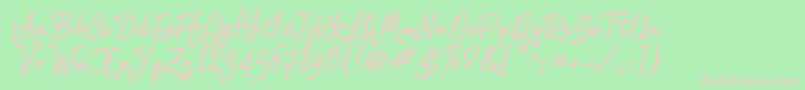 More about PR8 Charade Font PR8 Charade Font – Pink Fonts on Green Background