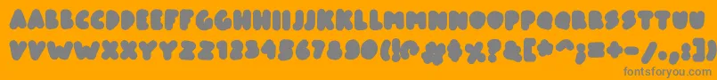 prabowow Font – Gray Fonts on Orange Background