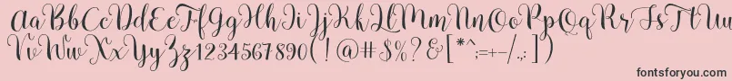 Pradyse Script Free Demo Font – Black Fonts on Pink Background