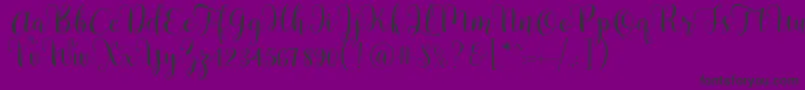 Pradyse Script Free Demo Font – Black Fonts on Purple Background