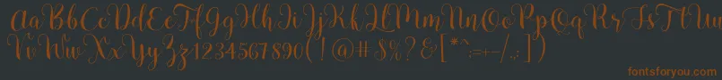 fuente Pradyse Script Free Demo – Fuentes Marrones Sobre Fondo Negro