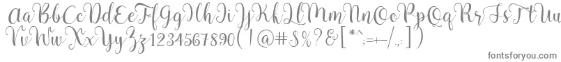 fuente Pradyse Script Free Demo – Fuentes Grises Sobre Fondo Blanco