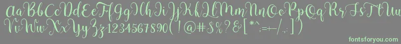 fuente Pradyse Script Free Demo – Fuentes Verdes Sobre Fondo Gris