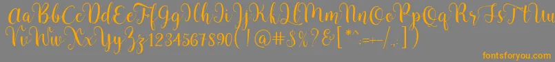 fuente Pradyse Script Free Demo – Fuentes Naranjas Sobre Fondo Gris