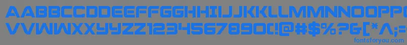 praetorian Font – Blue Fonts on Gray Background