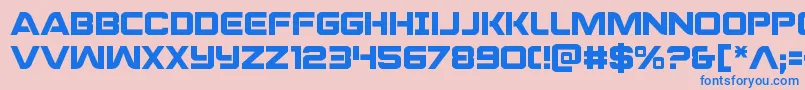 praetorian Font – Blue Fonts on Pink Background