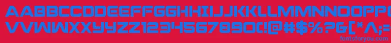 praetorian Font – Blue Fonts on Red Background