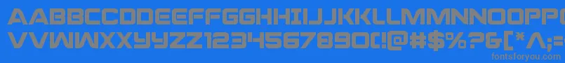 praetorian Font – Gray Fonts on Blue Background
