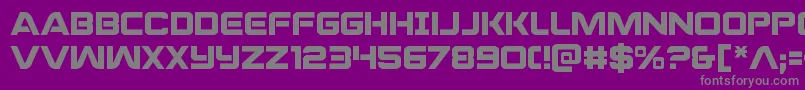 praetorian-Schriftart – Graue Schriften auf violettem Hintergrund