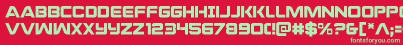 フォントpraetorian – 赤い背景に緑の文字
