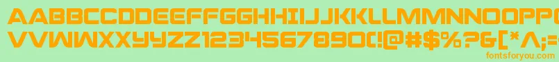 praetorian Font – Orange Fonts on Green Background