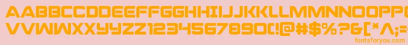 praetorian Font – Orange Fonts on Pink Background