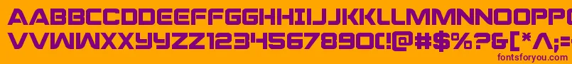 praetorian Font – Purple Fonts on Orange Background