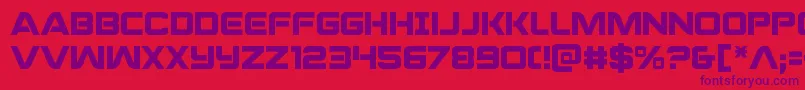 praetorian-Schriftart – Violette Schriften auf rotem Hintergrund