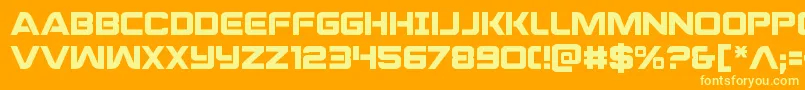フォントpraetorian – オレンジの背景に黄色の文字