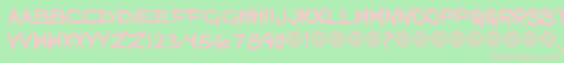 Bornaddict Font – Pink Fonts on Green Background
