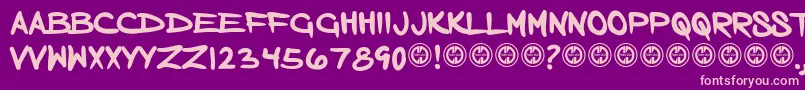 Bornaddict Font – Pink Fonts on Purple Background