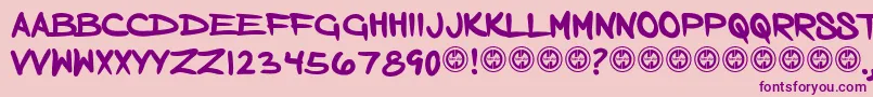 Bornaddict Font – Purple Fonts on Pink Background