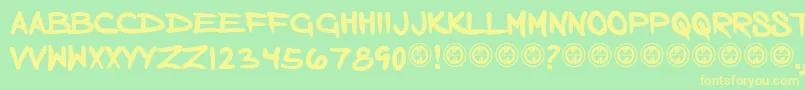 Más sobre la fuente Bornaddict fuente Bornaddict – Fuentes Amarillas Sobre Fondo Verde