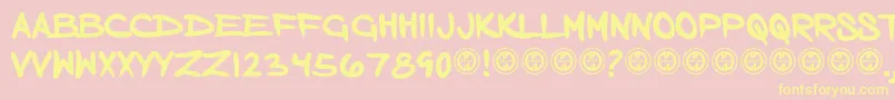 fuente Bornaddict – Fuentes Amarillas Sobre Fondo Rosa