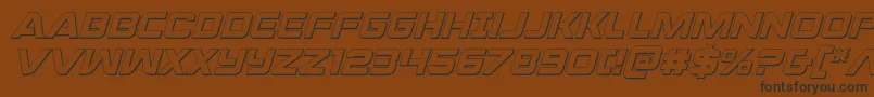 praetorian3dital Font – Black Fonts on Brown Background