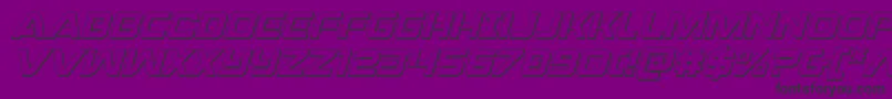 praetorian3dital Font – Black Fonts on Purple Background