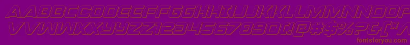 praetorian3dital-Schriftart – Braune Schriften auf violettem Hintergrund