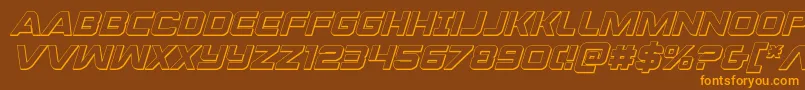praetorian3dital Font – Orange Fonts on Brown Background