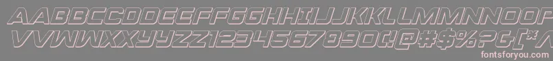 praetorian3dital Font – Pink Fonts on Gray Background