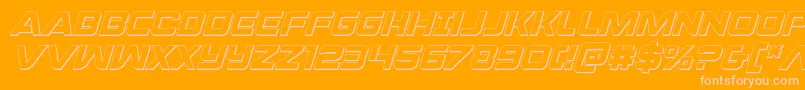 praetorian3dital Font – Pink Fonts on Orange Background